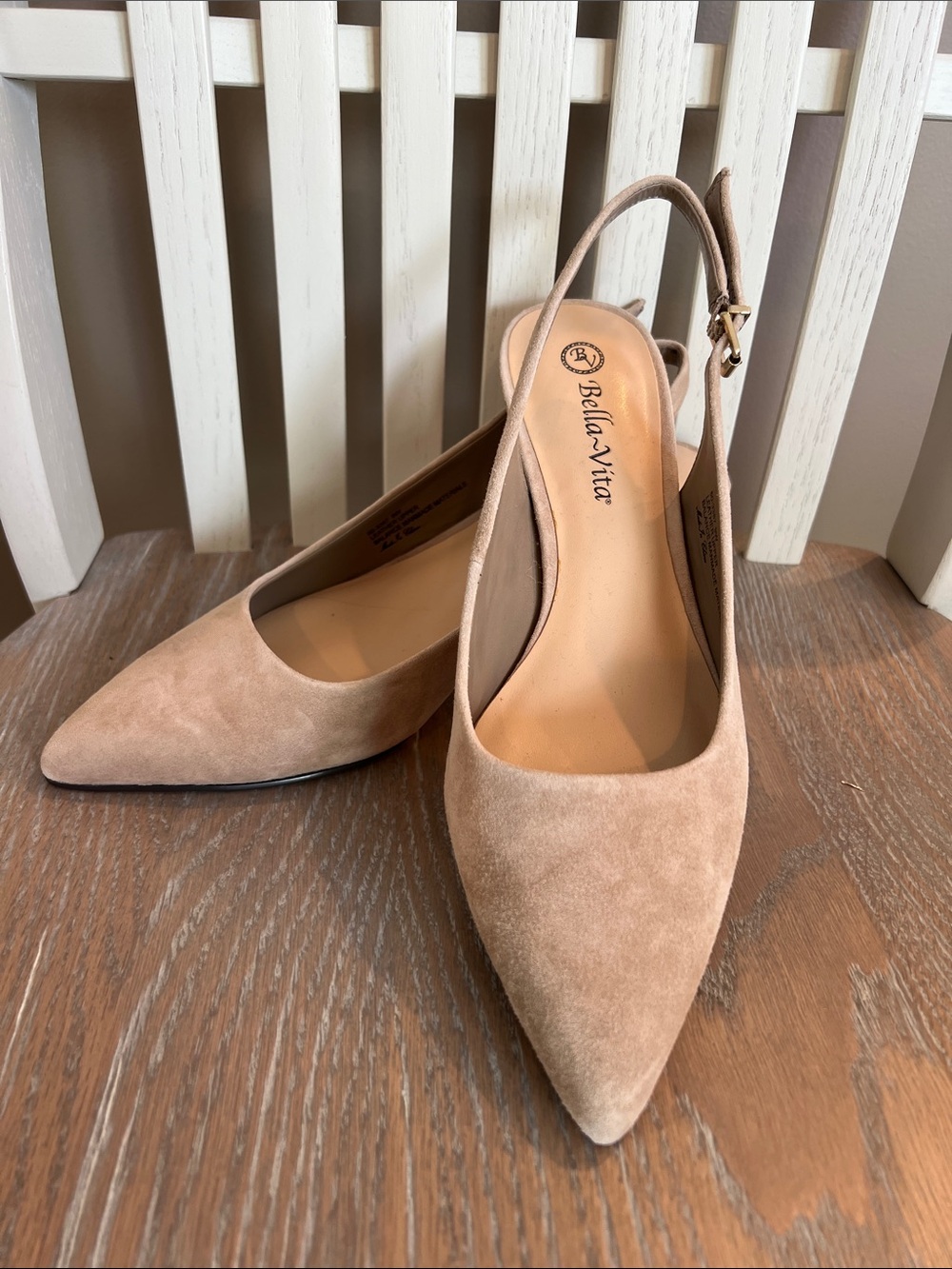 Bella Vita Suede Leather Slingback Pumps